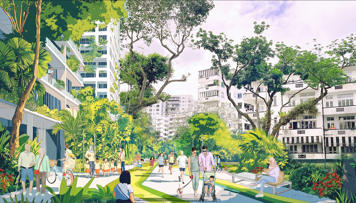 Artist impression of Monk's Hill Road